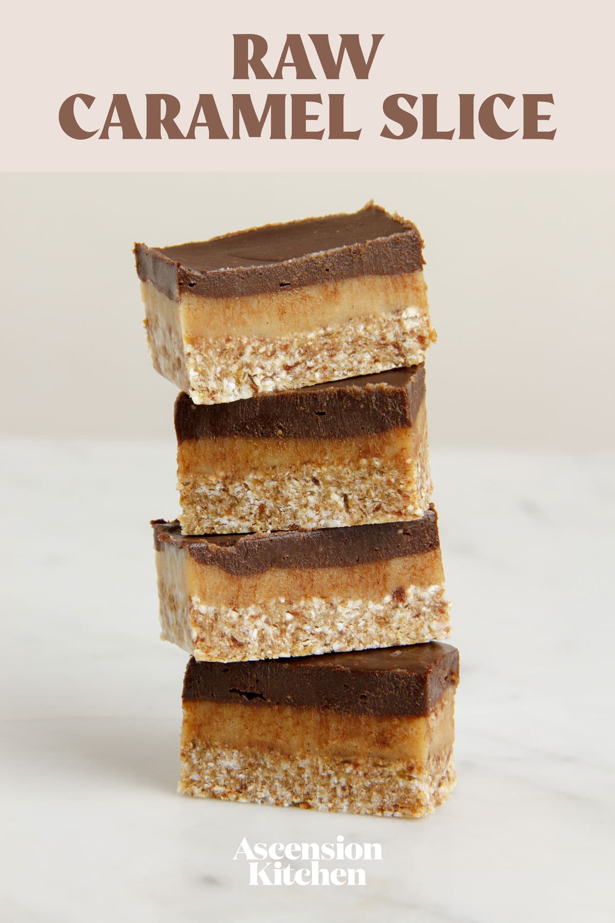 BEST chocolate caramel slice (vegan) - Ascension Kitchen