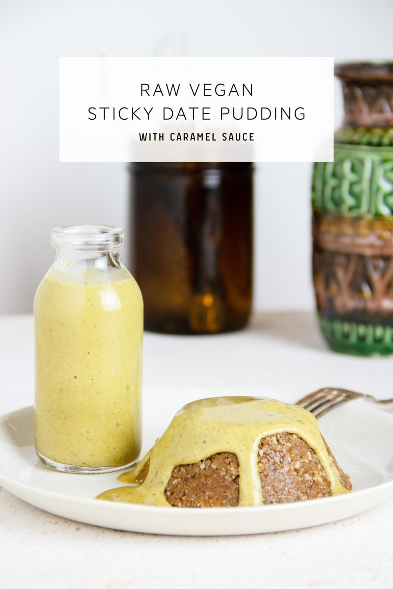Raw Vegan Sticky Date Pudding with a Coconut Caramel Sauce. Gluten free. #veganstickydatepudding #veganstickydatepuddingrecipe #vegancaramelsauce #vegancaramelsaucerecipe #vegandessertrecipe #rawvegandesserts #rawvegandessertrecipes #AscensionKitchen // Pin to your own inspiration board! //