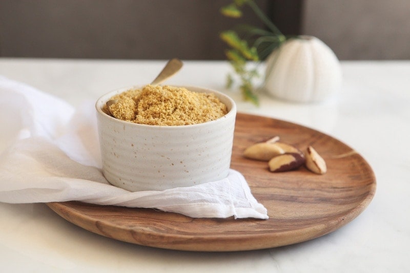 Raw Vegan Parmesan made with Brazil Nuts