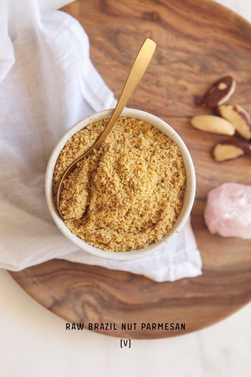 Raw Vegan Parmesan made with Brazil Nuts