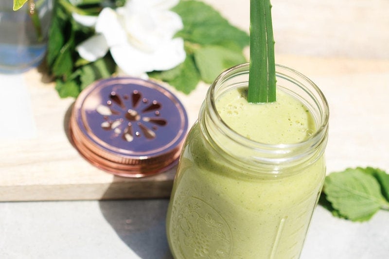 Matcha Mint Aloe Smoothie