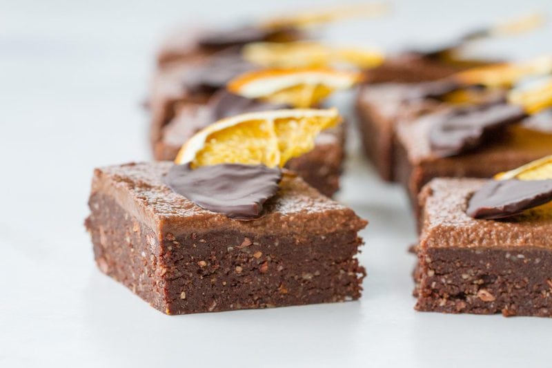 The Best Raw Brownies - Chocolate and Orange
