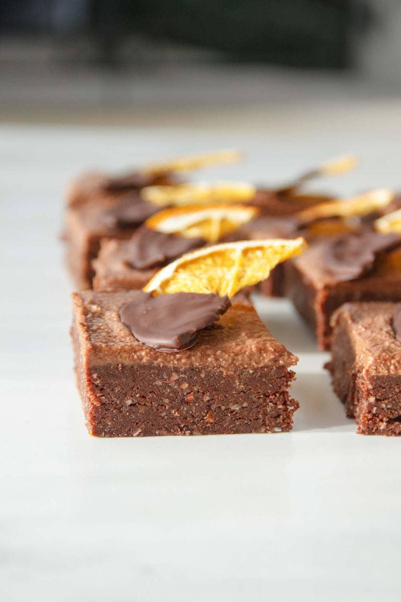 The Best Raw Brownies - Chocolate and Orange