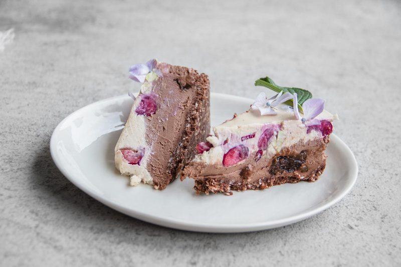 Raw Chocolate Cherry Cake - Vegan