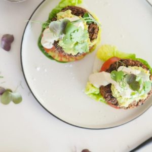 Sprouted Vegan black Bean Burgers