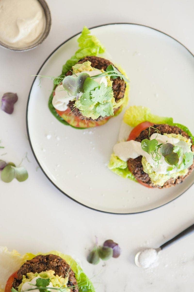 Sprouted Vegan black Bean Burgers