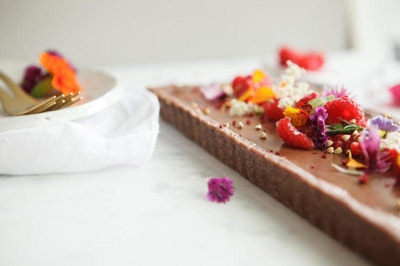 Raw Chocolate Raspberry Tart Recipe – Vegan, Gluten Free