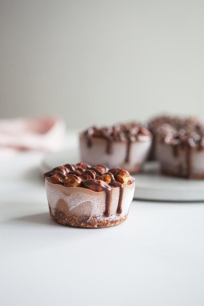 Raw Chocolate Hazelnut Cakes
