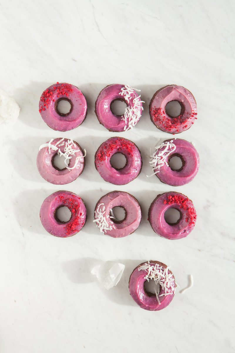 Raw Red Velvet Doughnuts, Vegan and Gluten Free