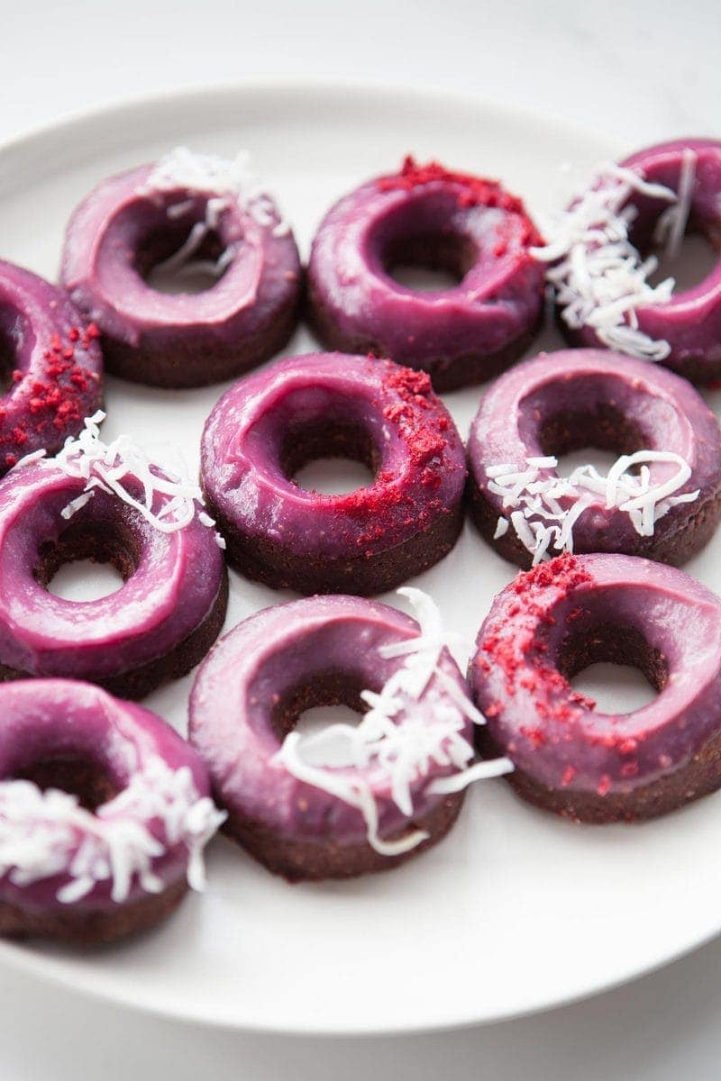 Raw Red Velvet Doughnuts, Vegan and Gluten Free