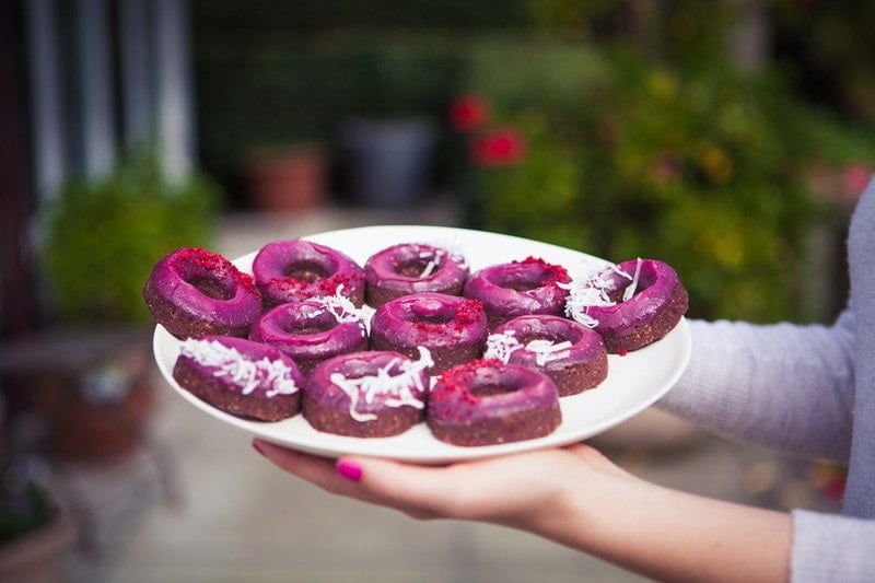 Raw Red Velvet Doughnuts - Vegan and Gluten Free