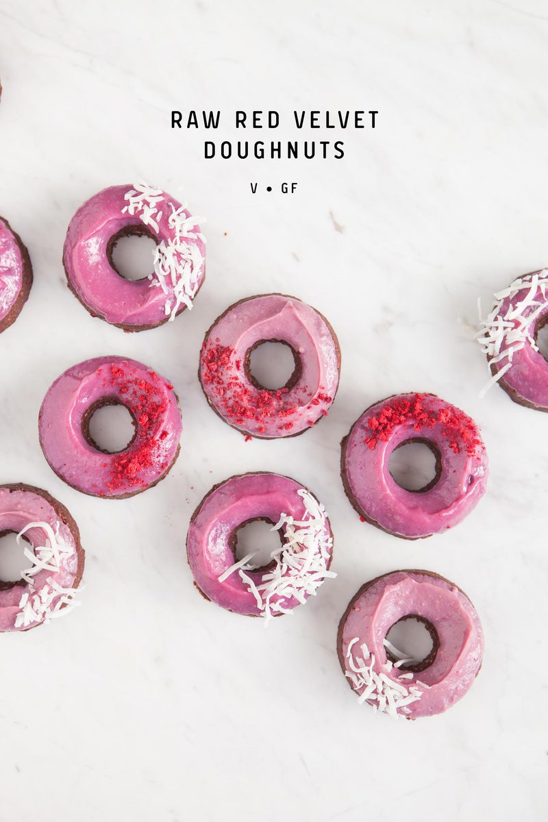 Raw Red Velvet Doughnuts