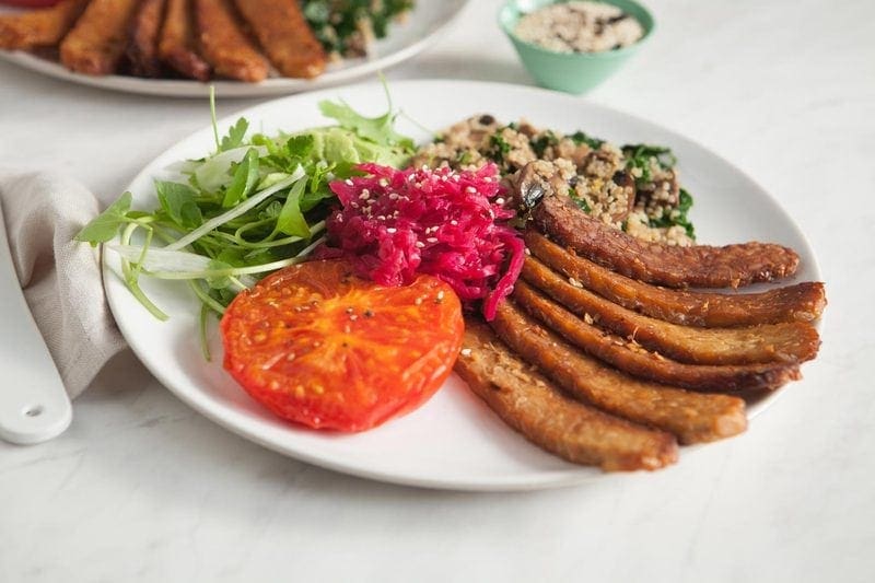 Ginger Sesame Maple Marinated Tempeh