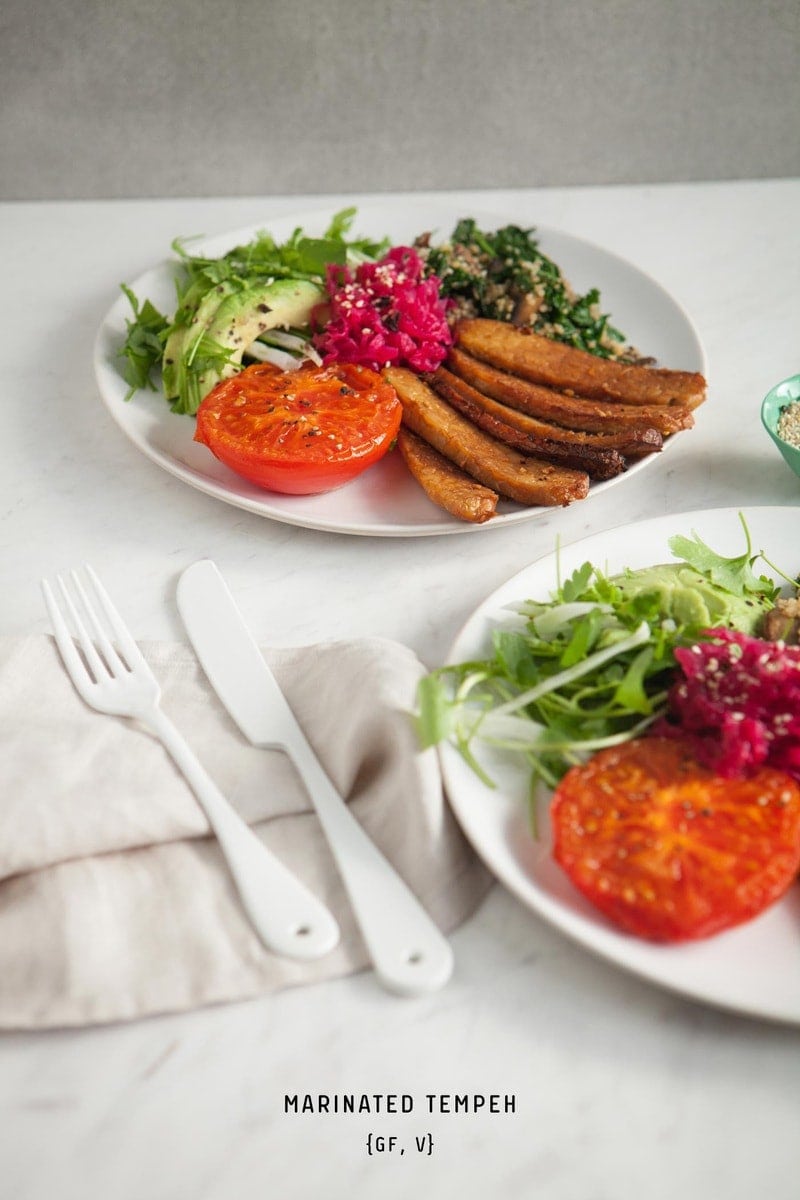 Ginger Sesame Maple Marinated Tempeh