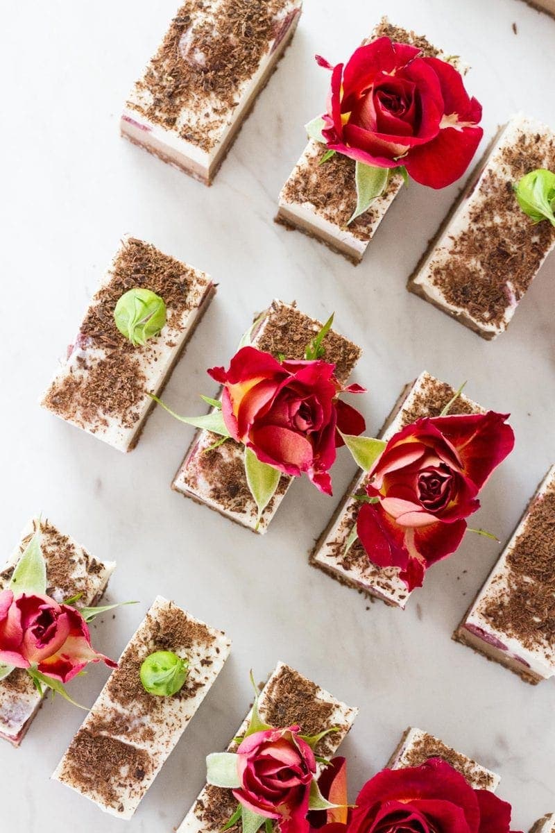 Raw Black Forest Slice cut and beautifully presented on a marble surface