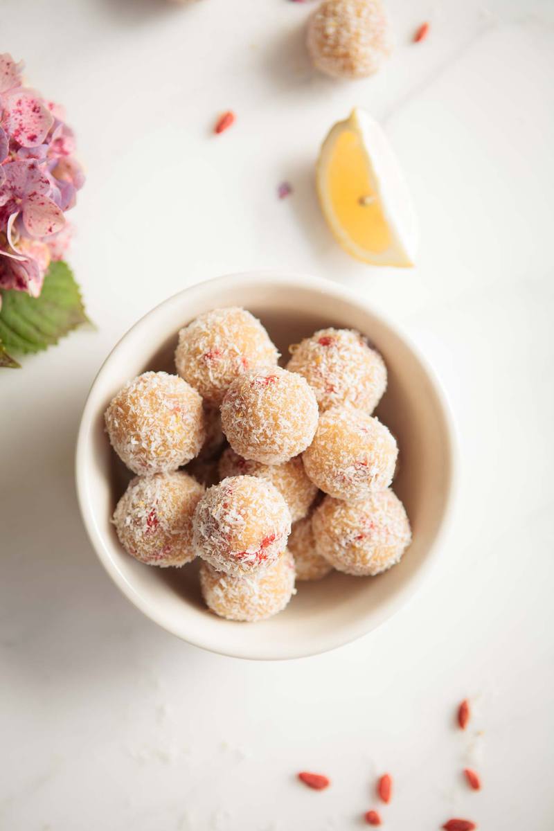 Raw Lemon Goji Truffles