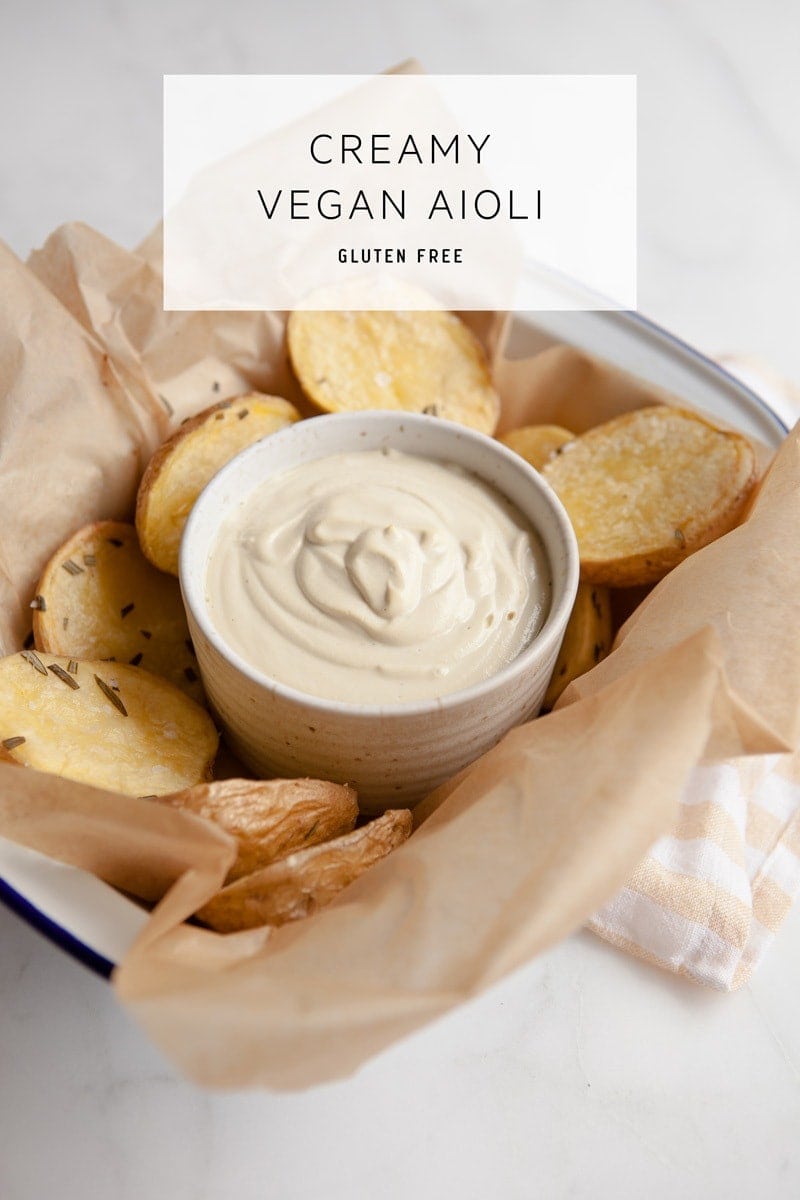 Creamy Vegan Aioli made with cashews, lemon, apple cider, mustard, nutritional yeast and spices. 2 minutes in the blender and done. #veganaioli #veganaiolirecipe #veganaioligarlic #veganaiolihealthy #veganaiolicashew #veganaiolieasy #veganaioliglutenfree #cashewaioli #cashewaiolirecipe #cashewaiolivegan #cashewaioliglutenfree #cashewaioligarlic #AscensionKitchen // Pin to your own inspiration board! //