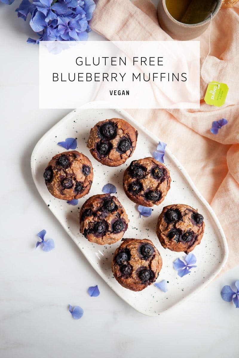 Healthy Gluten Free Blueberry Muffins. These are made with the iron rich whole grain teff, substitutions are provided. #glutenfreeblueberrymuffins #glutenfreeblueberrymuffinsvegan #glutenfreeblueberrymuffinshealthy #glutenfreeblueberrymuffinseasy #glutenfreeblueberrymuffinsbest #glutenfreeblueberrymuffinsrecipe #glutenfreeblueberrymuffinsnosugar #glutenfreeblueberrymuffinsalmondmeal #teffrecipes #teffrecipesvegan #teffbaking #AscensionKitchen // Pin to your own inspiration board! //