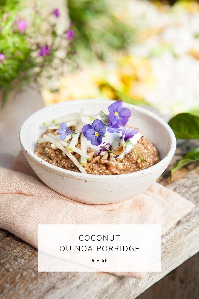 Coconut Quinoa Porridge made with warming aromatic spices. Sprout the quinoa for extra nutrition. #quinoaporridge #quickquinoaporridge #quinoaporridgecoconutmilk #quinoaporridgevegan #quinoaporridgerecipe #quinoaporridgeovernight #quinoaporridgecoconut #quinoaporridgehealthy #AscensionKitchen // Pin to your own inspiration board! //