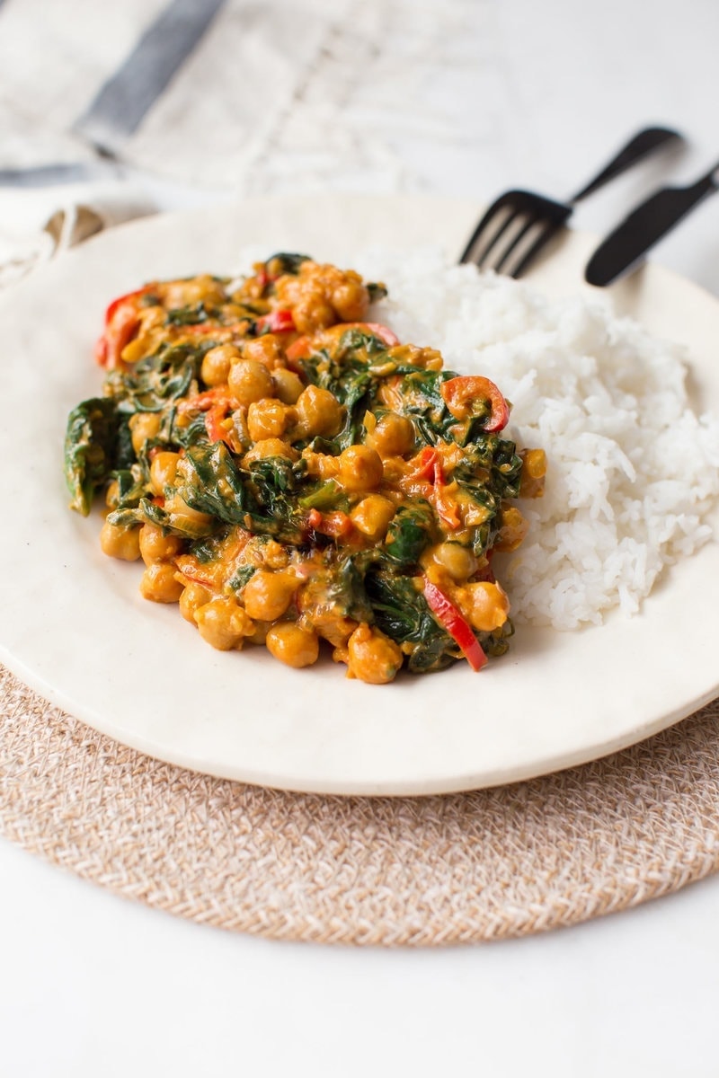 Healthy Chickpea Spinach Curry