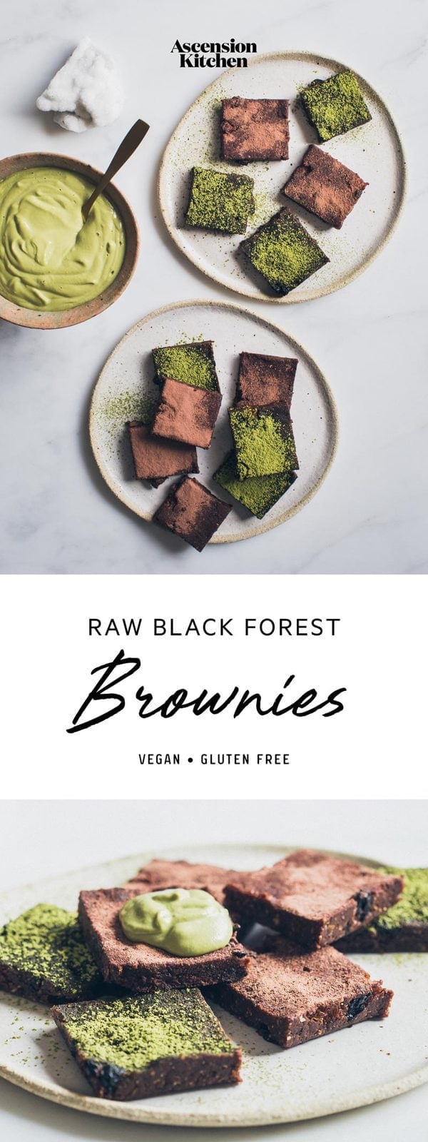 Raw Black Forest Brownies – fudgy vegan brownies, gluten free and totally easy to make. #rawbrownies #rawbrowniesrecipe #rawbrowniesvegan #blackforestbrownies #blackforestbrownieseasy #healthybrownies #glutenfreebrownies #veganbrownies #AscensionKitchen // Pin to your own inspiration board! //