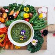 Greenilicious Hemp Seed Basil Pesto + Vegetable Platter