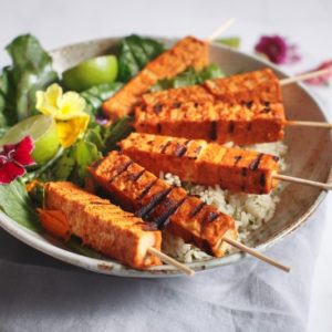 Tandoori Tempeh Skewers