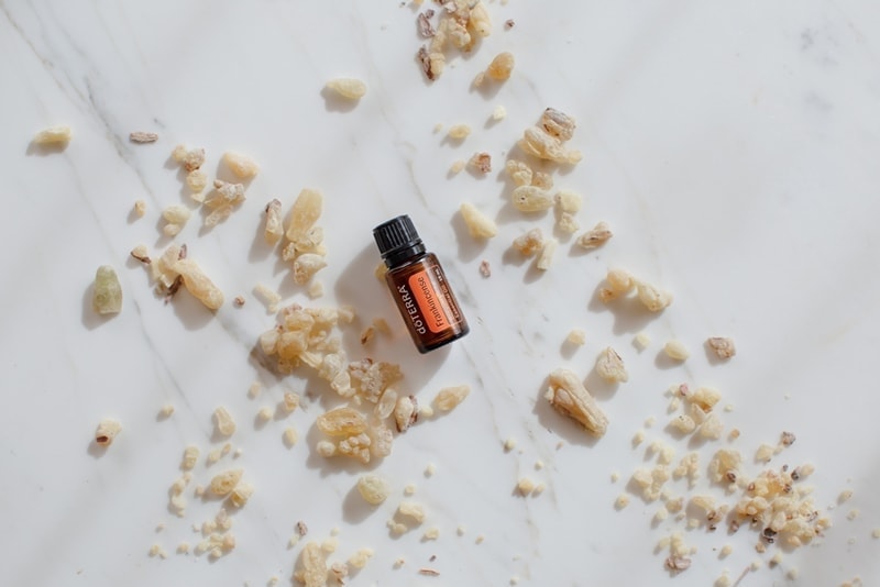 doTERRA Frankincense surrounded by resin