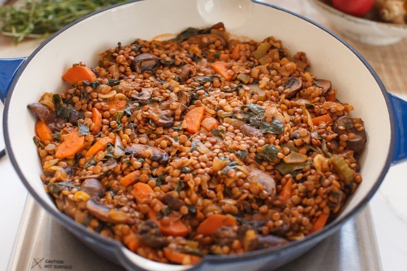 How to make a lentil shepherd's pie step by step: step 2