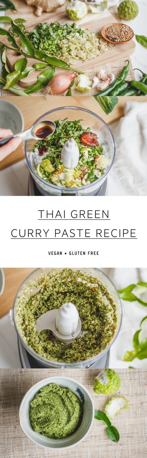 A super quick and easy, vegan Thai Green Curry Paste recipe made without shrimp paste, fish sauce, or the elbow grease needed with that mortar and pestle! Done in 10 minutes, you can freeze what you don’t use for an easy mid-week curry. #easycurrypaste #vegancurrypaste #greencurrypaste #greencurrypastevegan #greencurrypasteeasy #thaigreencurrypaste #homemadecurrypaste #currypaste #easycurry #quickdinner #currypasterecipe #vegetariancurry #vegancurry #currypastecoconutmilk #vegandinner #AscensionKitchen