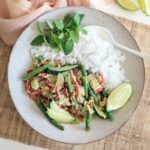 A fragrant vegan Thai Green Curry with tofu, made with homemade curry paste. Finish with some Thai basil and you’re onto a winner! A great healthy dinner. #healthydinnerideas #healthythai #plantbaseddinners #vegandinnerideas #vegancurry #veganthai #veganthaicurry #thaigreencurry #tofucurry #vegetariancurry #quickdinnerideas #thaidinner #AscensionKitchen // Pin to your own inspiration board! //
