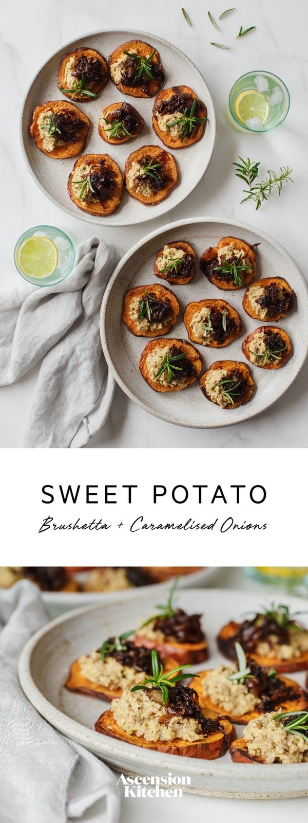 Sweet Potato Bruschetta with Caramelised Onion