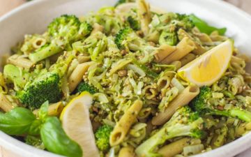 Broccoli Pasta on the dinner table