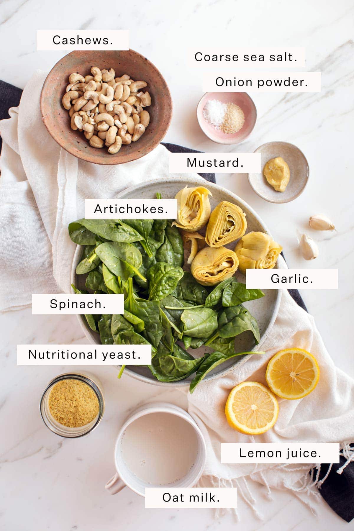 Flat lay of ingredients needed to make this recipe