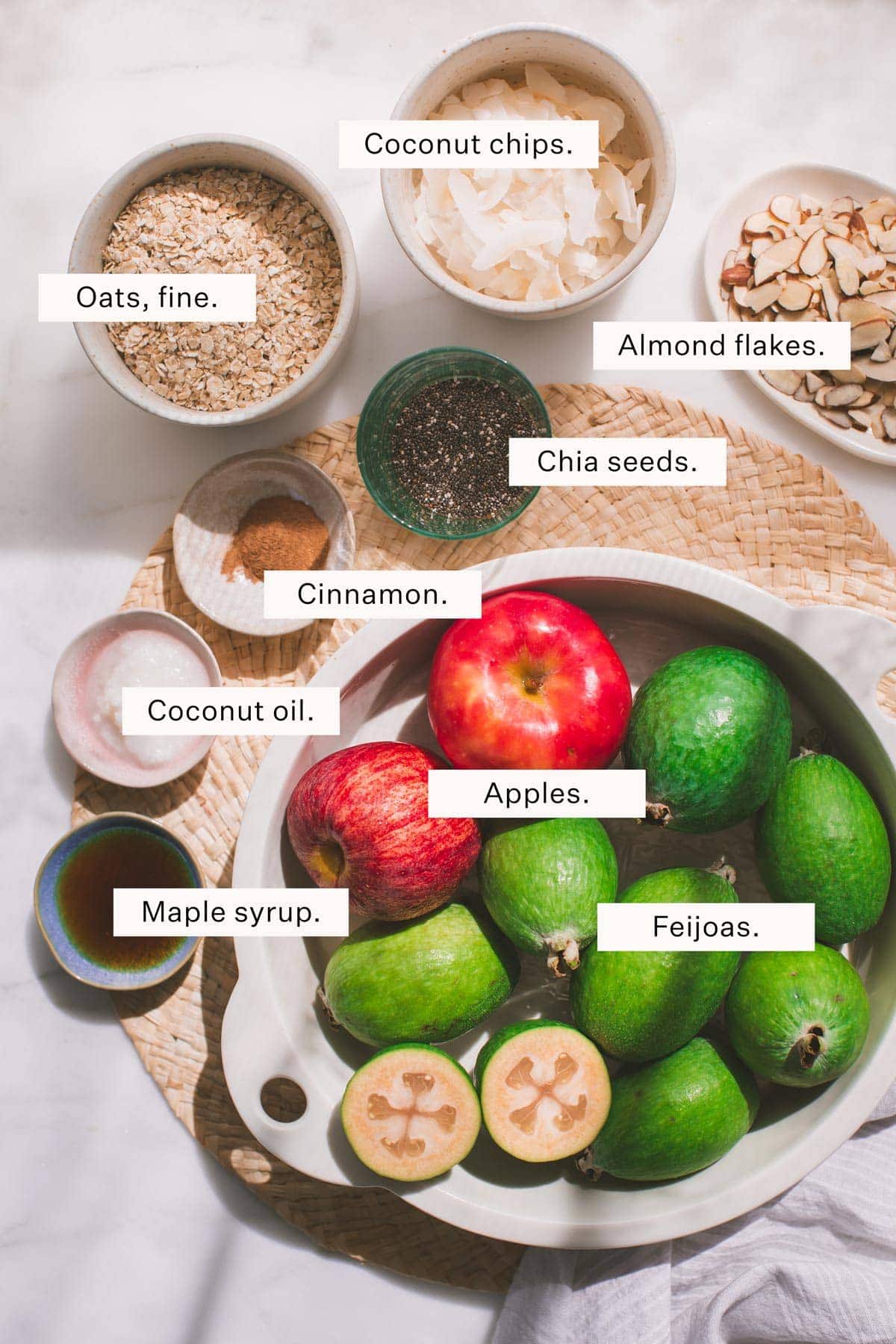 Flat lay of ingredients needed to make the recipe