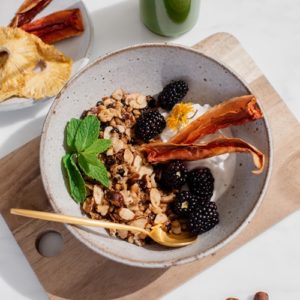 Bowl of homemade granola